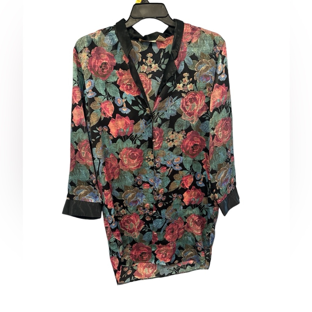 Vintage Victoria’s Secret Gold Label Floral Boyfriend Nightshirt SZ M